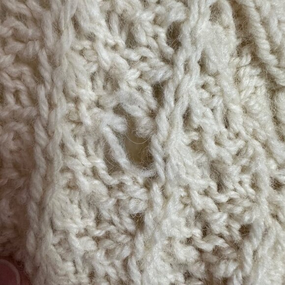 Vintage Glen Kollum Kille Sweater Hand-Knit Cream Cable Knit Cardigan Fisherman - Picture 10 of 10